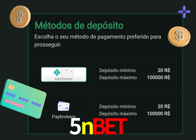 O cassino 5nbet oferece uma grande variedade de métodos de pagamento